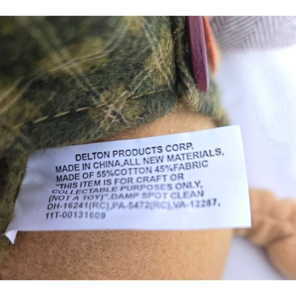 Thanksgiving Turkey Shelf Sitter Decor with Acorn & Harvest Plaid Outfit 20 in - Picture 11 of 13